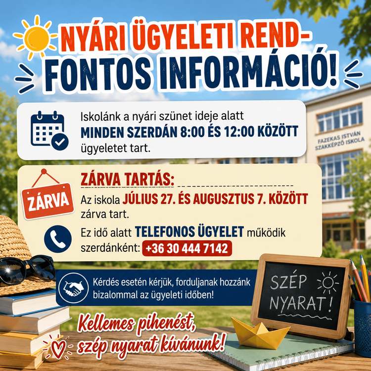 Nyári ügyeleti rend