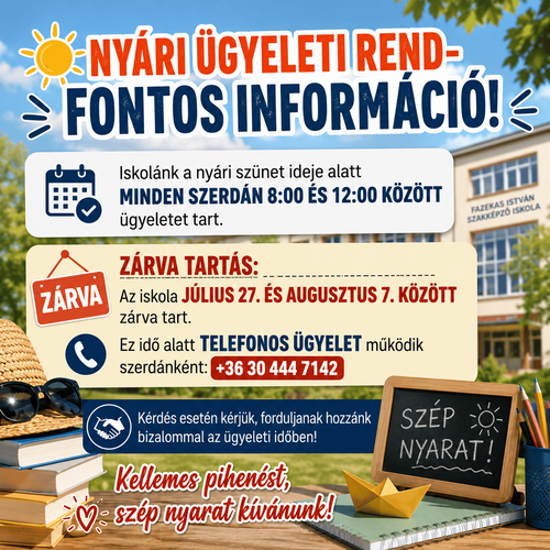 Nyári ügyeleti rend